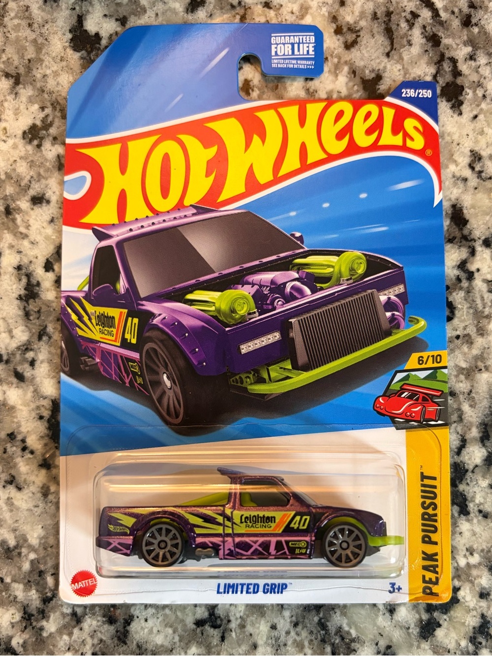 Hot Wheels Peak Pursuit Purple & Green Limited Grip Toy Car